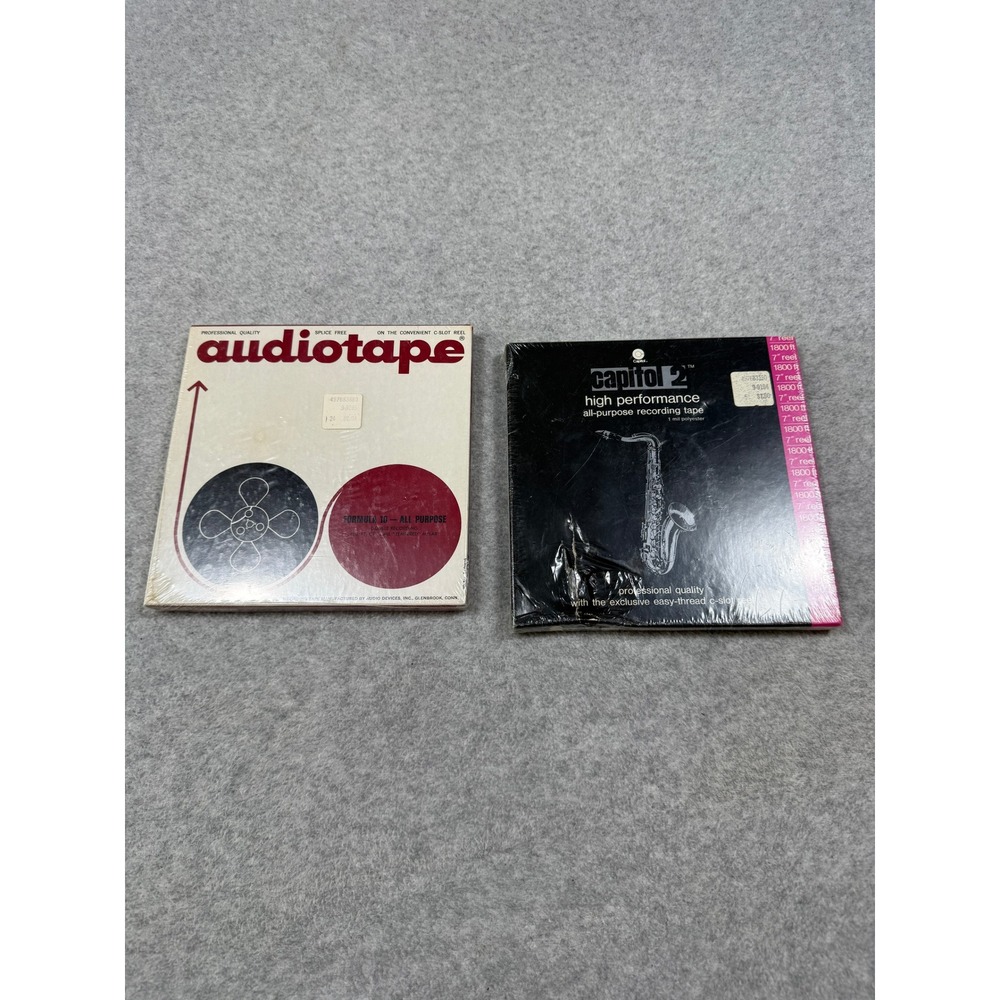 Vintage Audiotape Formula 10 & Capitol 2 Reel to Reel Recording Tape Lot Sealed